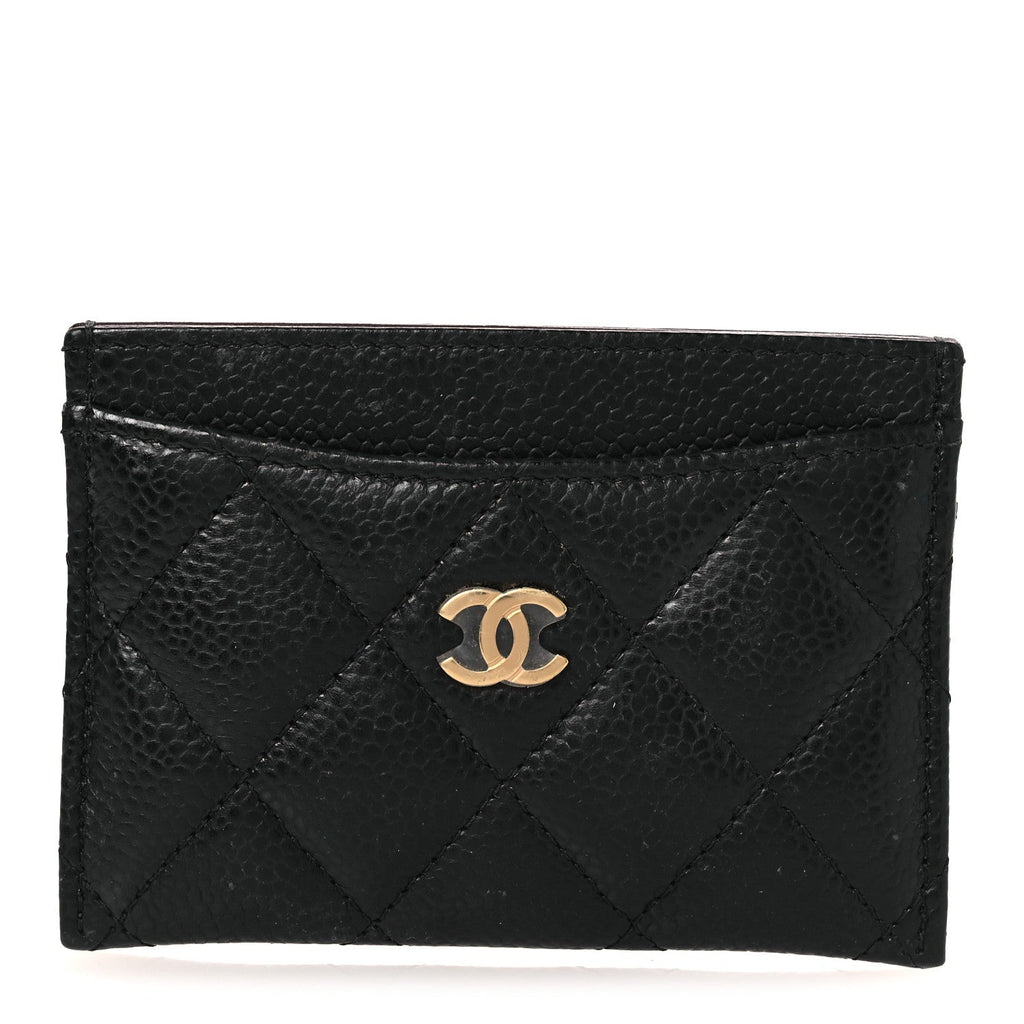 Caviar Quilted  Holder Black