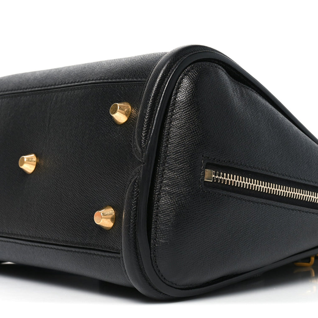 Grained Calfskin Large Heroine Black