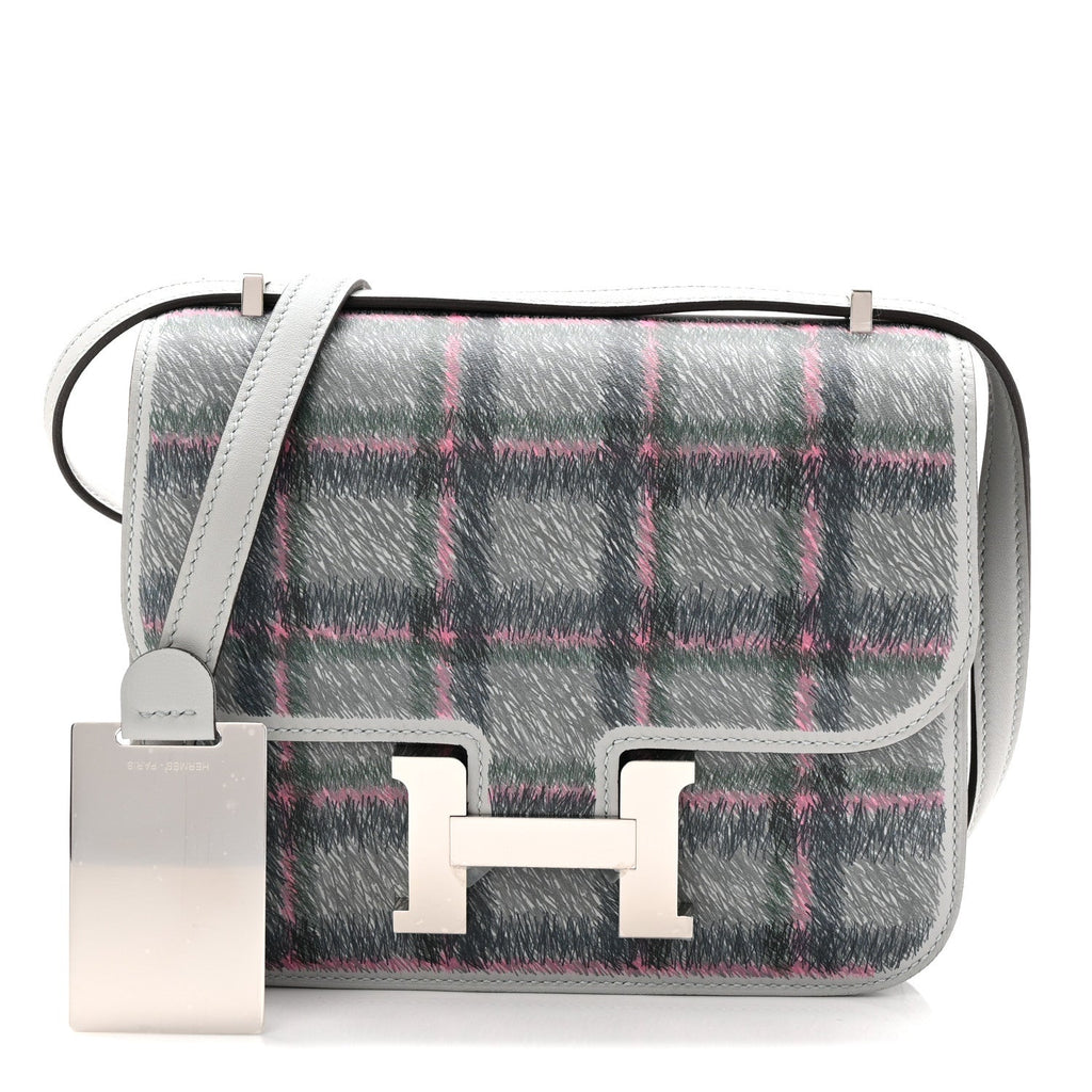 Swift Tartan Printed Constance 18 Bleu Glacier