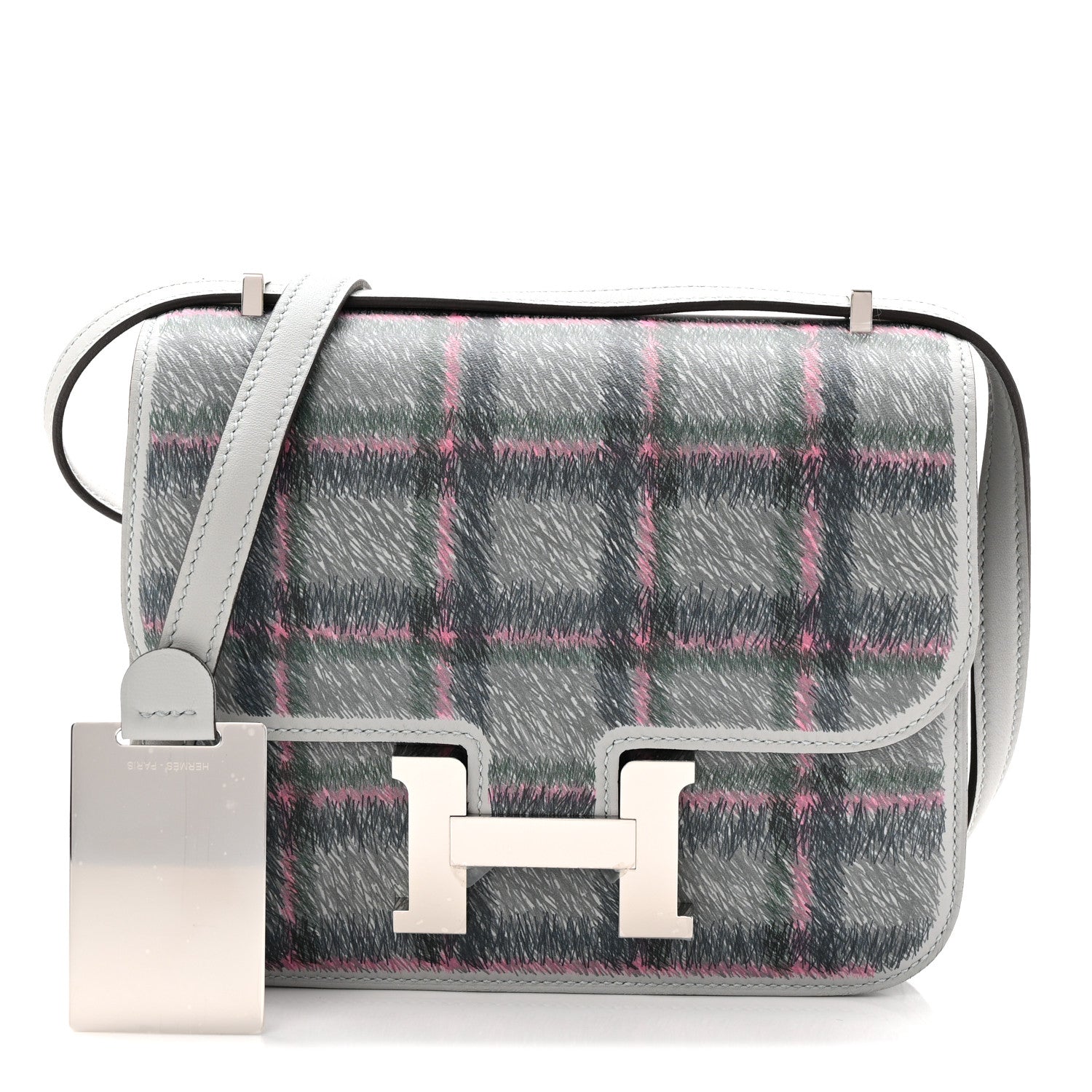 Swift Tartan Printed Constance 18 Bleu Glacier