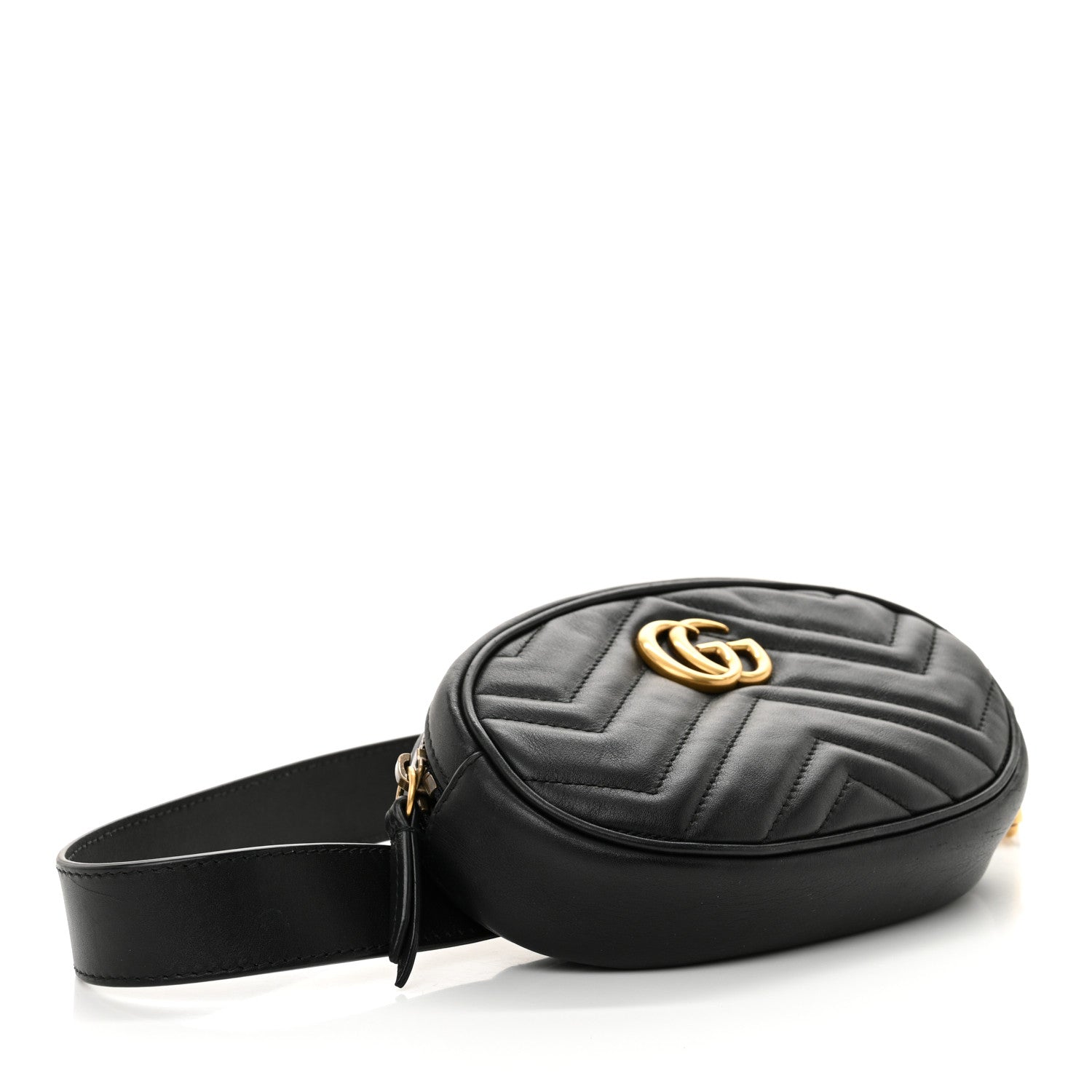 Calfskin Matelasse GG Marmont Belt Bag 85 34 Black