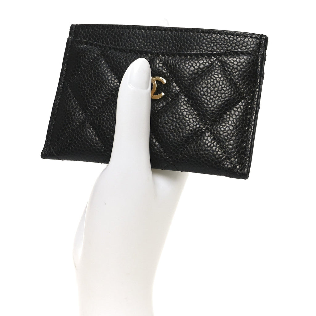 Caviar Quilted  Holder Black
