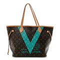 Monogram V Neverfull MM Turquoise
