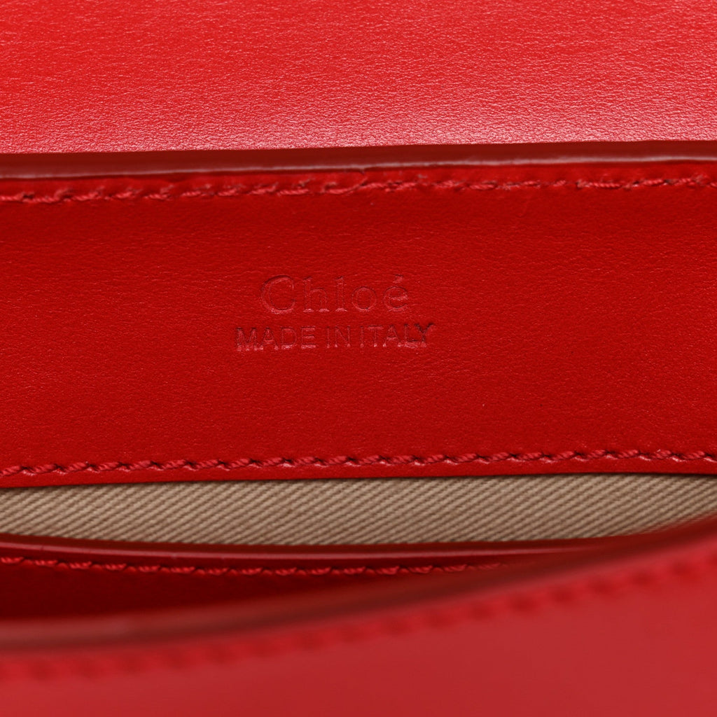 Calfskin Suede C Belt Bag Plaid Red