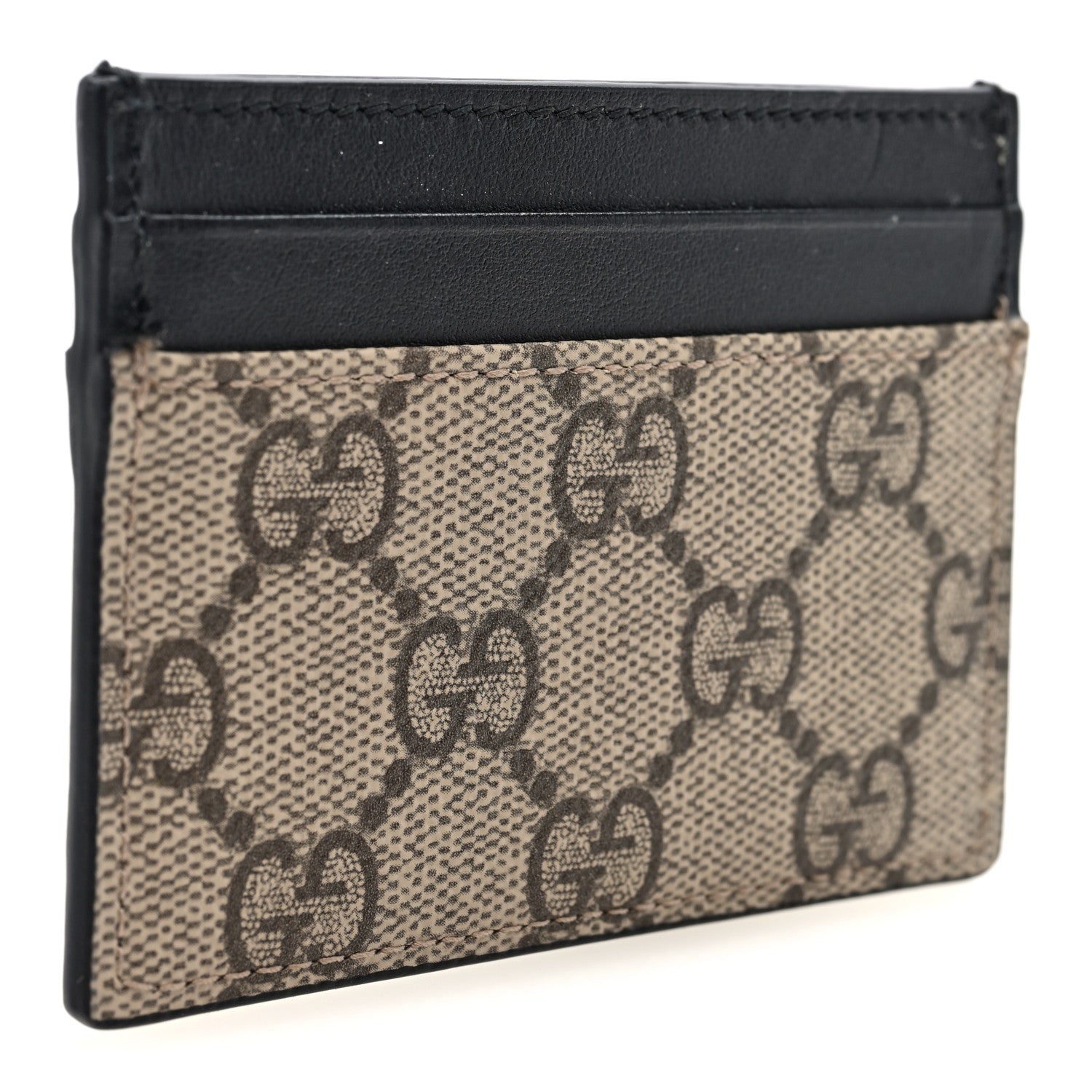 GG Supreme Monogram Calfskin  Holder Beige Black
