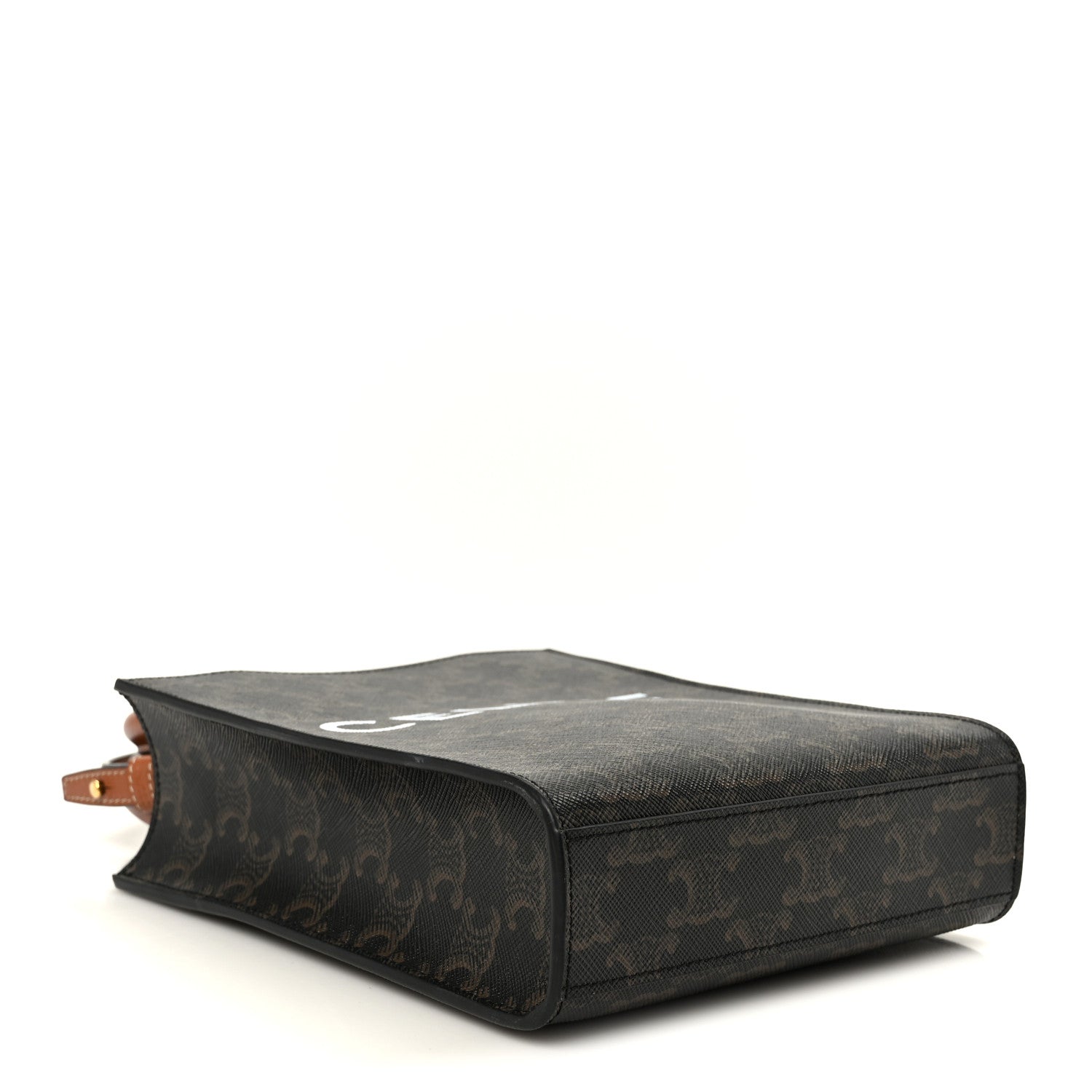 Triomphe Canvas Calfskin Mini Vertical Cabas Tan