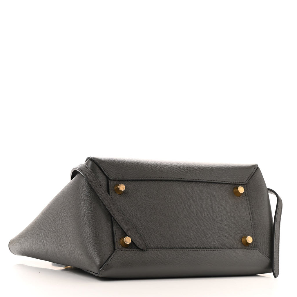 Grained Calfskin Mini Belt Bag Grey