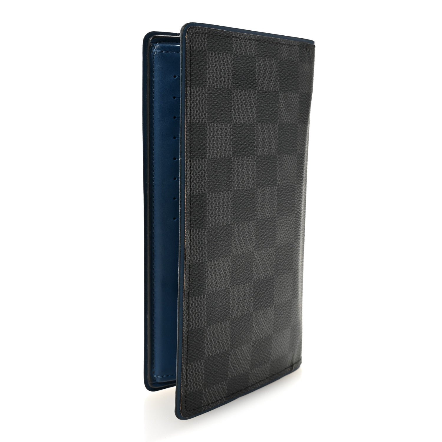 Damier Graphite Brazza Wallet Bleu Neon