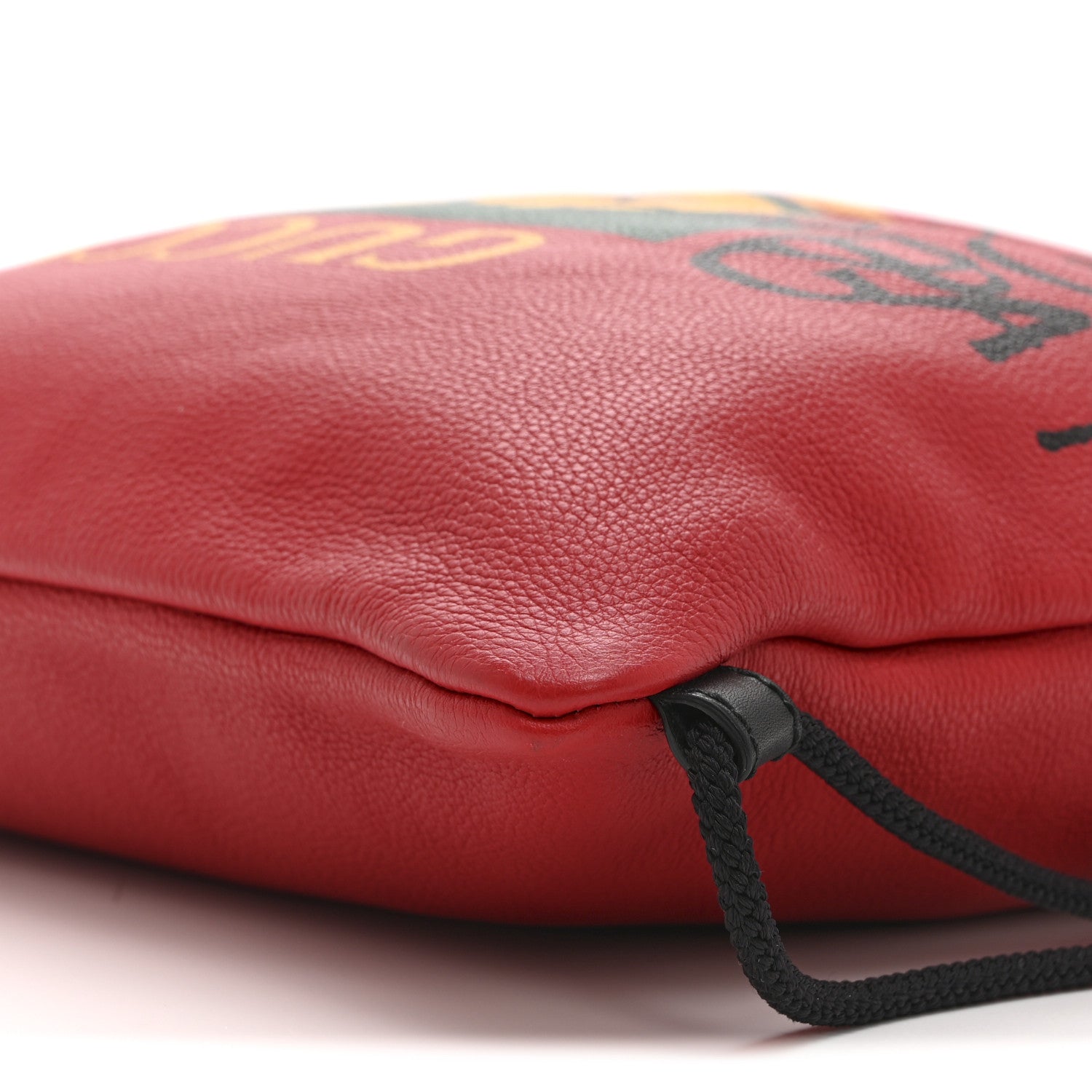 Calfskin Coco Capitan Logo Drawstring Backpack Hibiscus Red