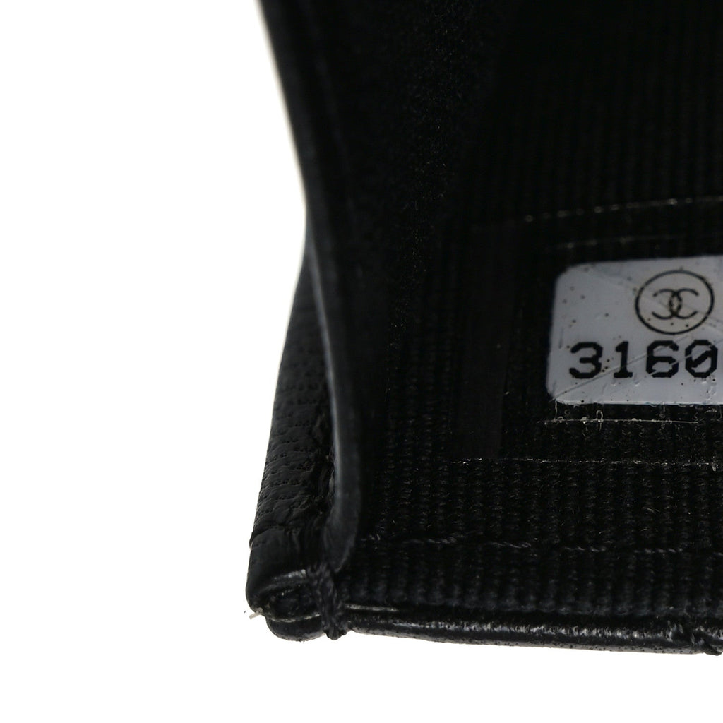 Lambskin Quilted CC Hook  Holder Black