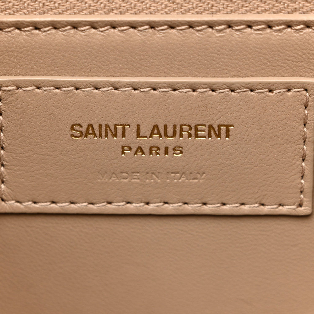 Smooth Calfskin Le Carre Satchel Dark Beige