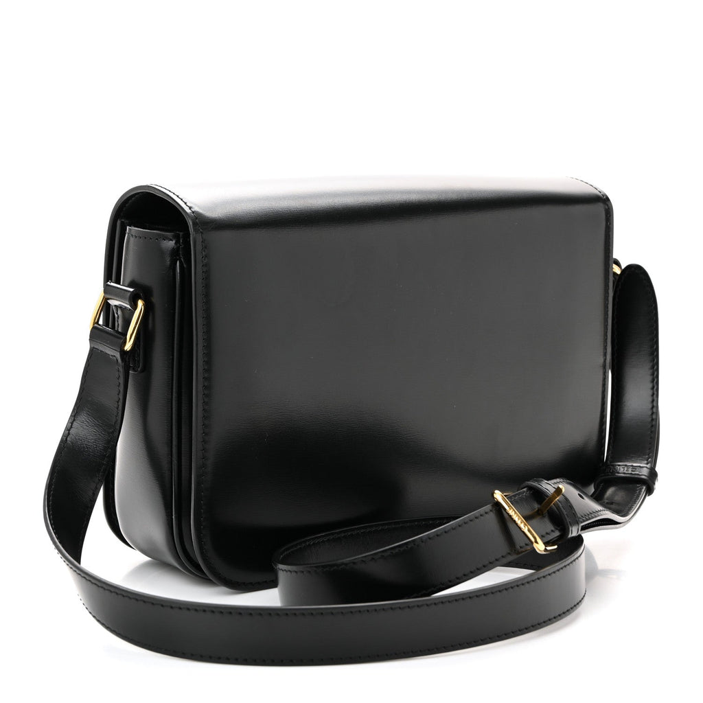 Shiny Calfskin Medium Triomphe Black