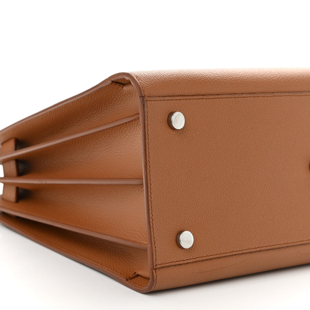 Grained Calfskin Small Sac De Jour Saddle Brown