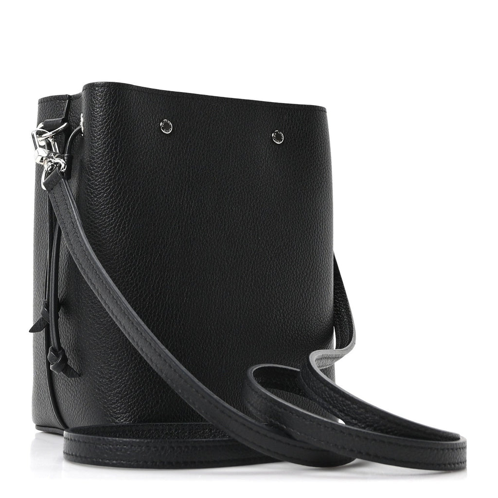 Calfskin Nano Lockme Bucket Black