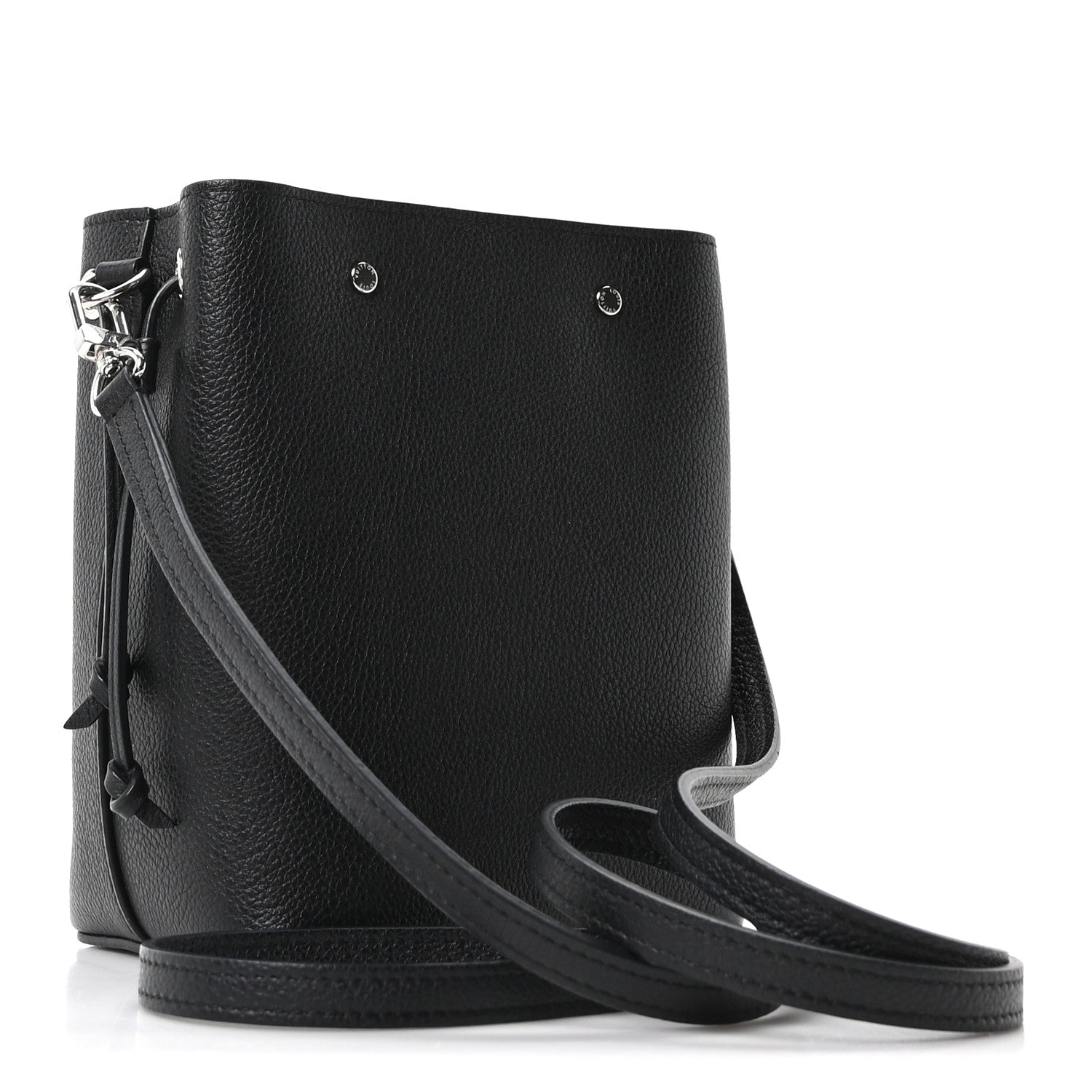 Calfskin Nano Lockme Bucket Black