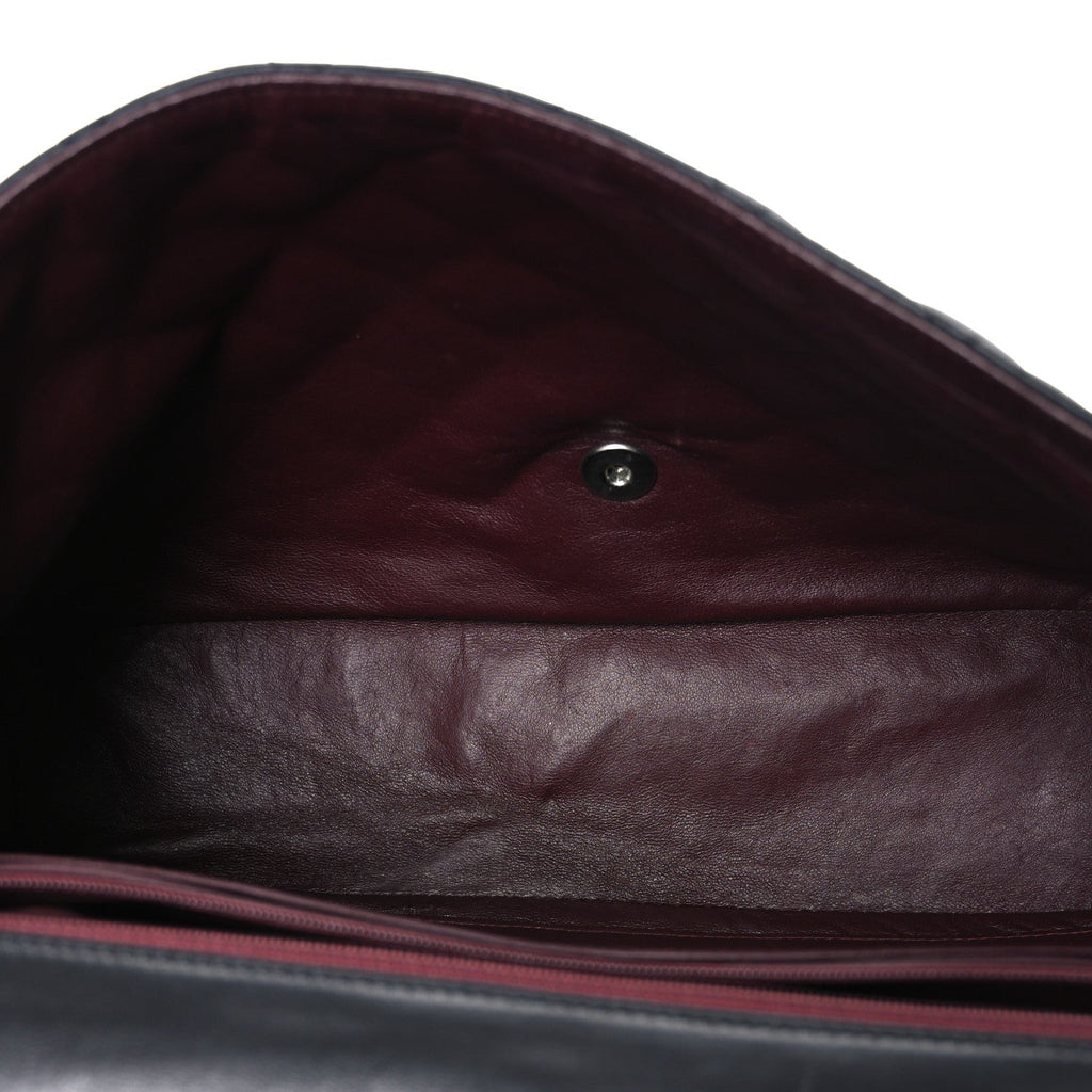 Lambskin Quilted Maxi Single Flap Black