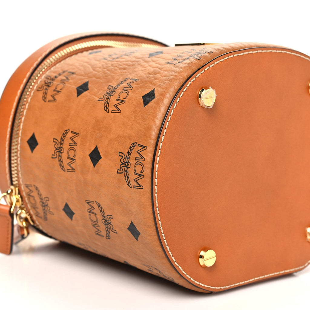 Visetos Small Cylinder Crossbody Bag Cognac