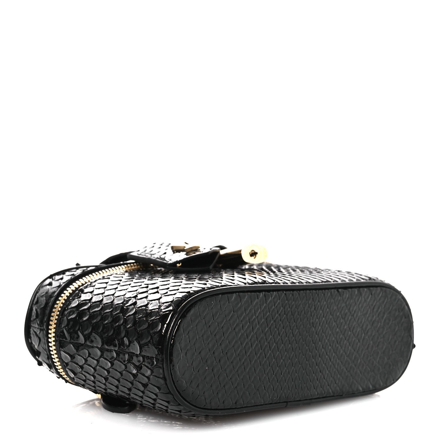 Snakeskin Vanity Pouch Black