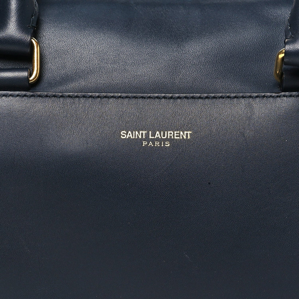 Calfskin Classic Baby Duffle Navy Blue