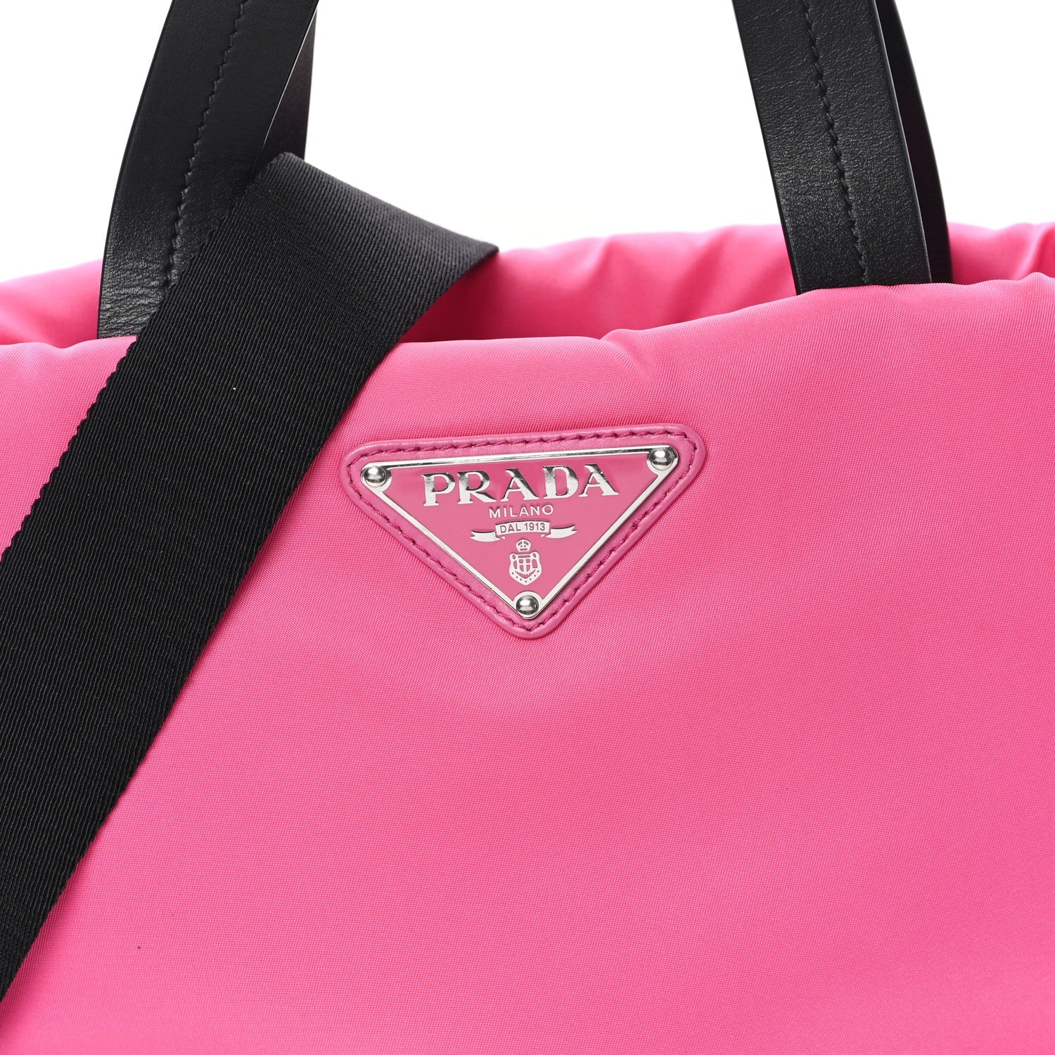 Tessuto Nylon Soft Padded Shopping Tote Fuxia