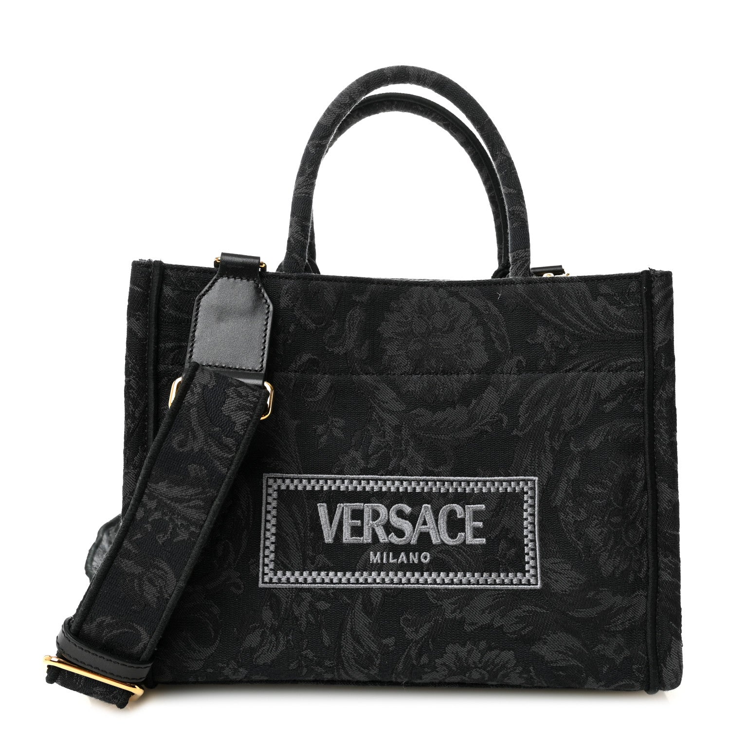 Jacquard Barocco Small Athena Tote Black
