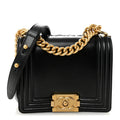 Calfskin Mini Boy Flap Black