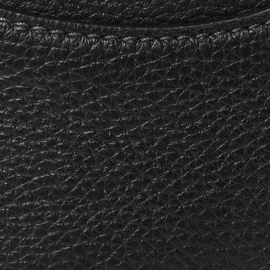 Grained Calfskin Mini Hayley Hobo Black