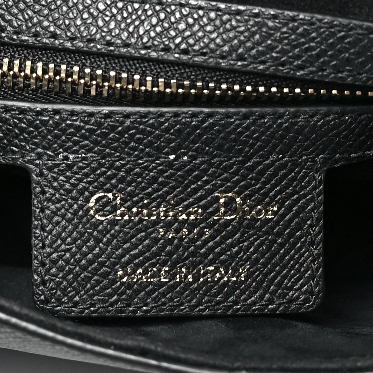 Grained Calfskin Saddle Bag With Strap Black