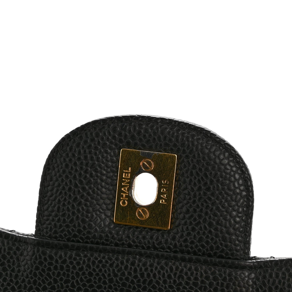 Caviar Quilted Jumbo Single Flap Black