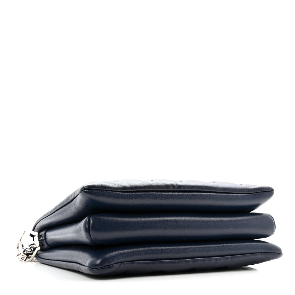 Lambskin Embossed Monogram Coussin PM Navy