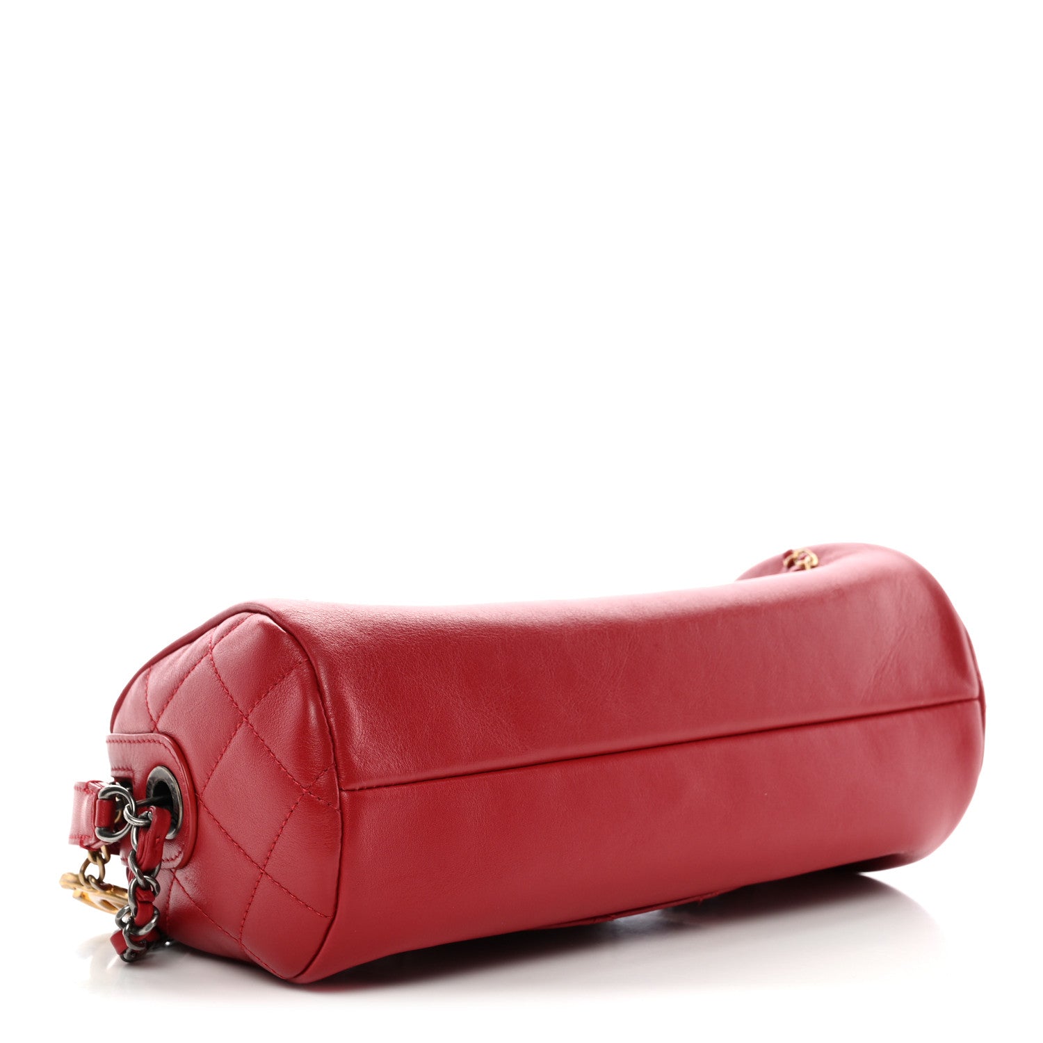 Calfskin Chain 20s Signature Bowling Bag Red