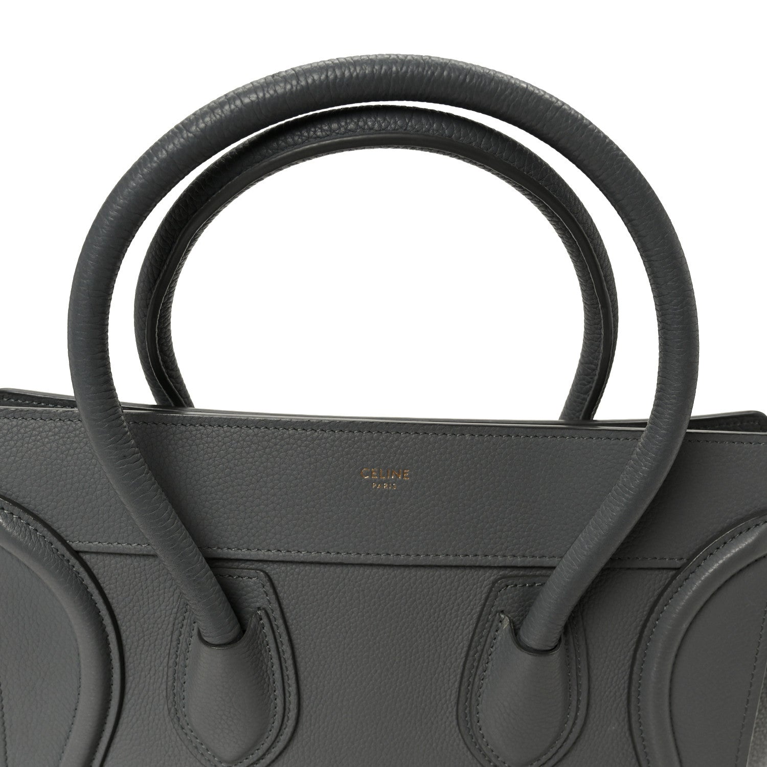 Baby Drummed Calfskin Micro Luggage Kohl