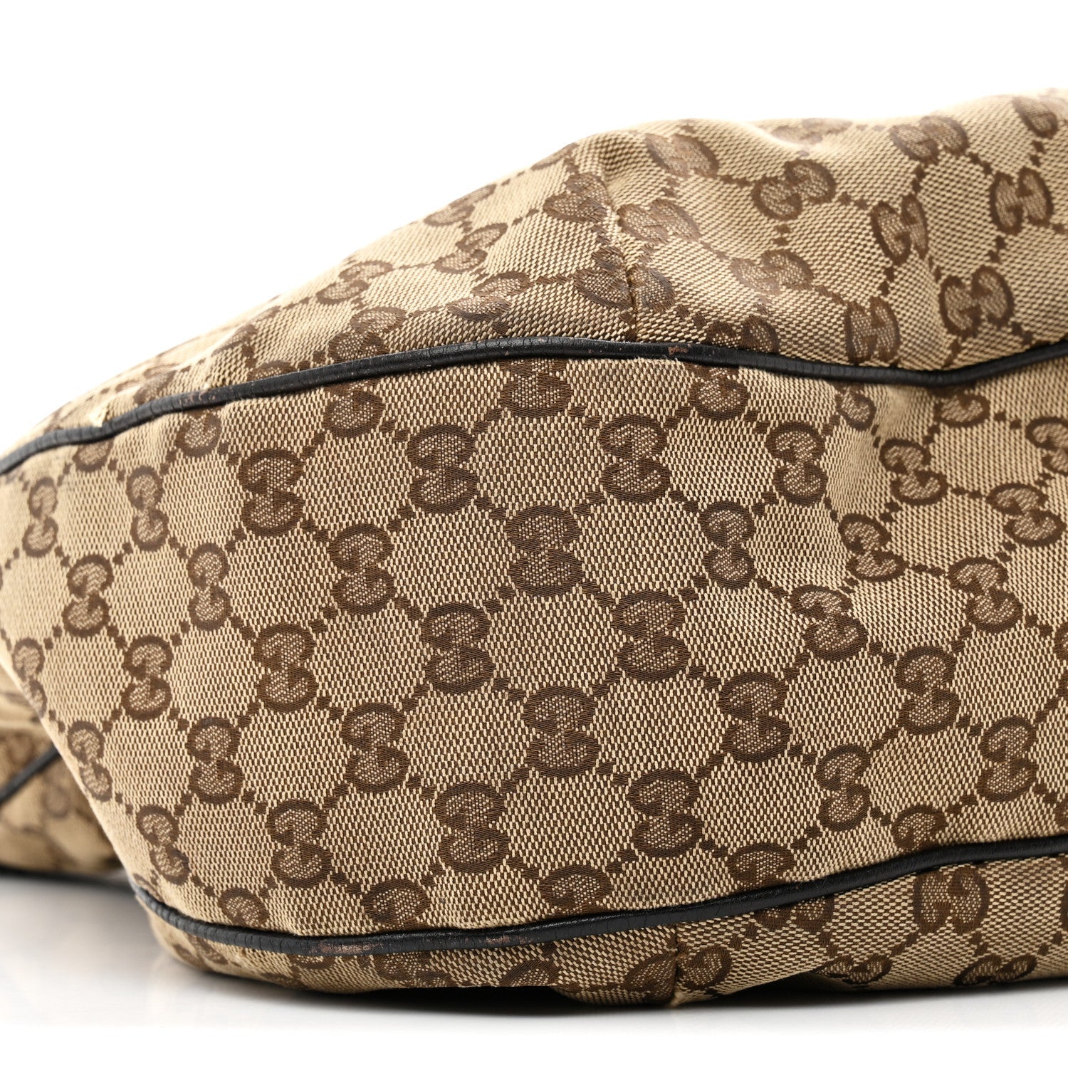 Monogram Large New Ladies Web Hobo Dark Brown