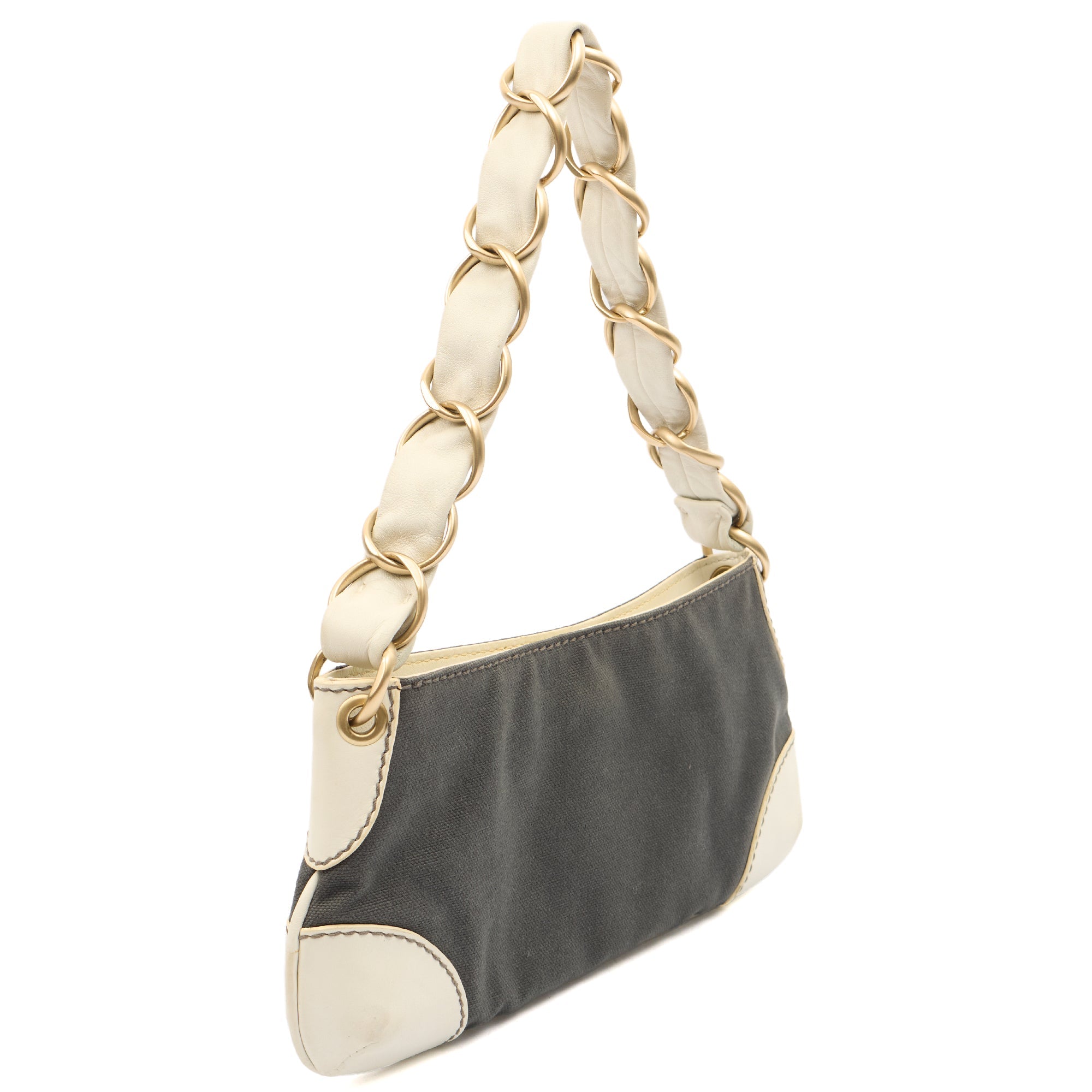 Chanel Shoulder Bag Vintage Shoulder Bag in Grey, Fabric