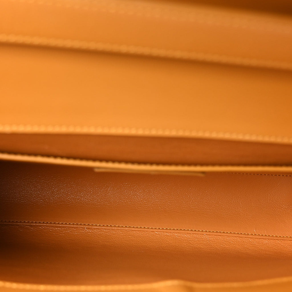 Smooth Calfskin Manhattan Baguette Tangerine