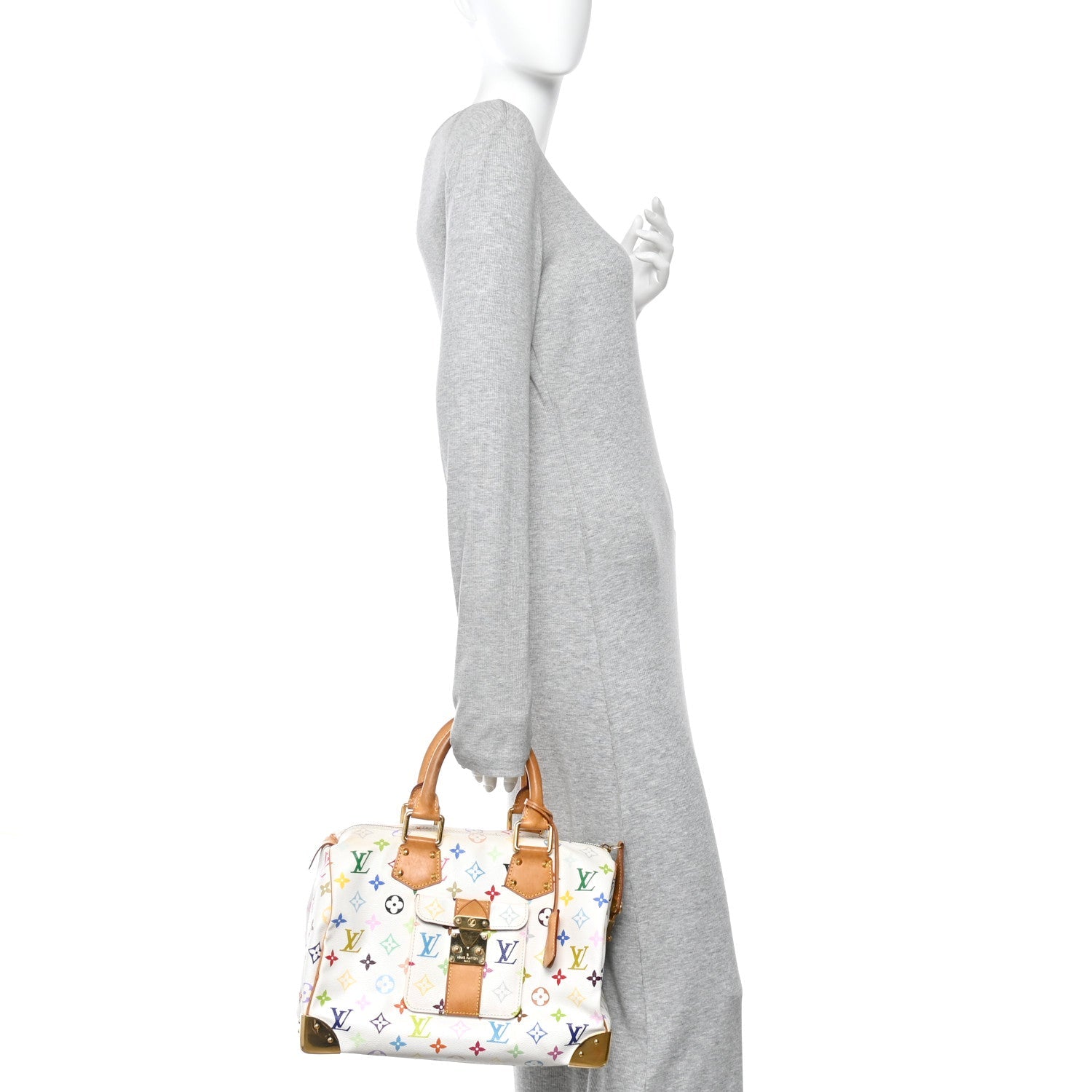 Monogram Multicolor Speedy 30 White
