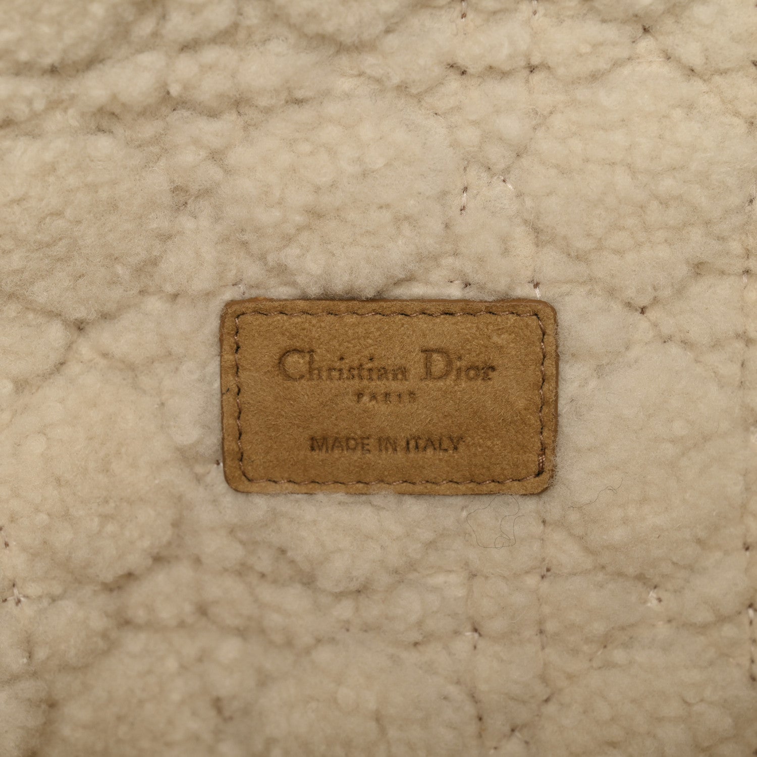 Shearling Cannage Large Caro Bag Camel