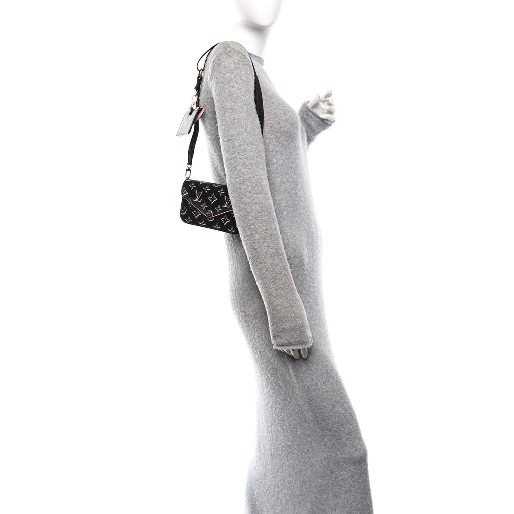 Monogram Fall For You Felicie Strap & Go Black