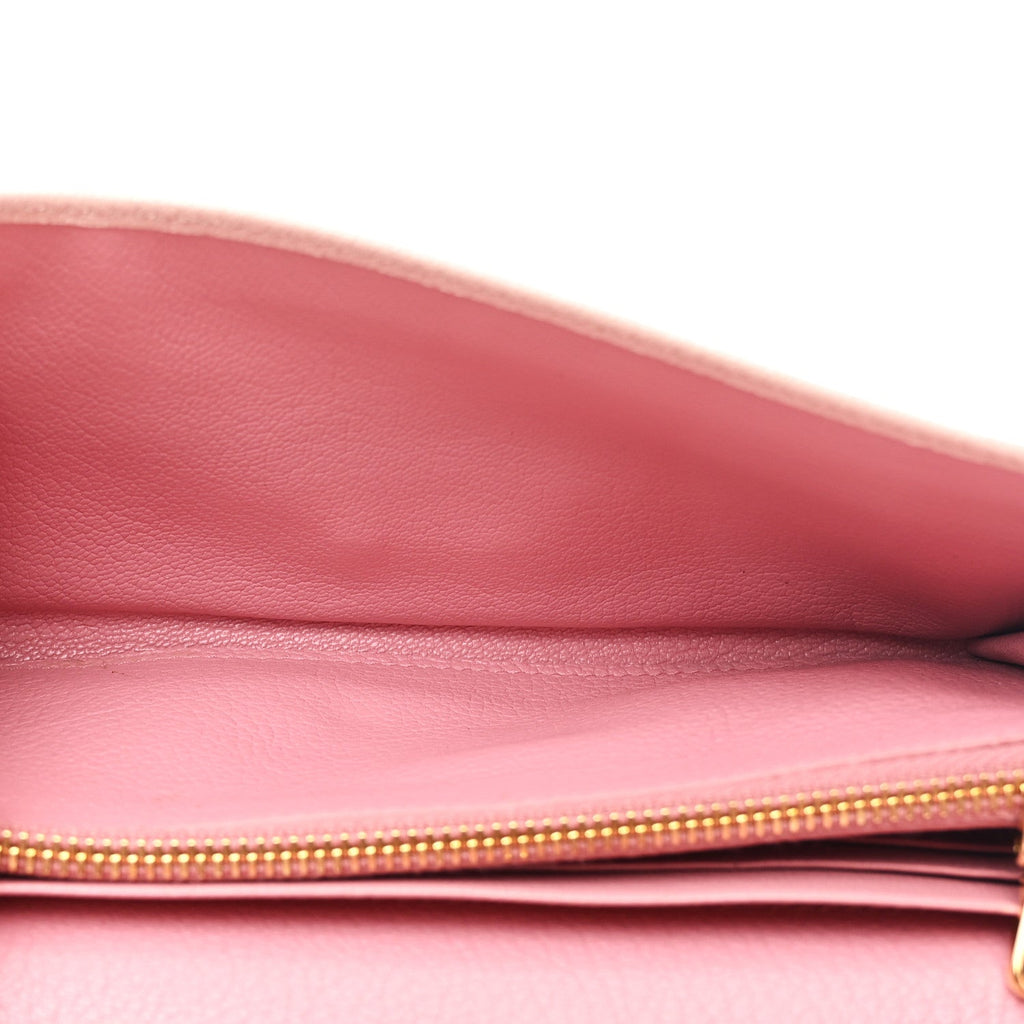 Goatskin Madras Bicolor Wallet On Chain Rosa Gemma