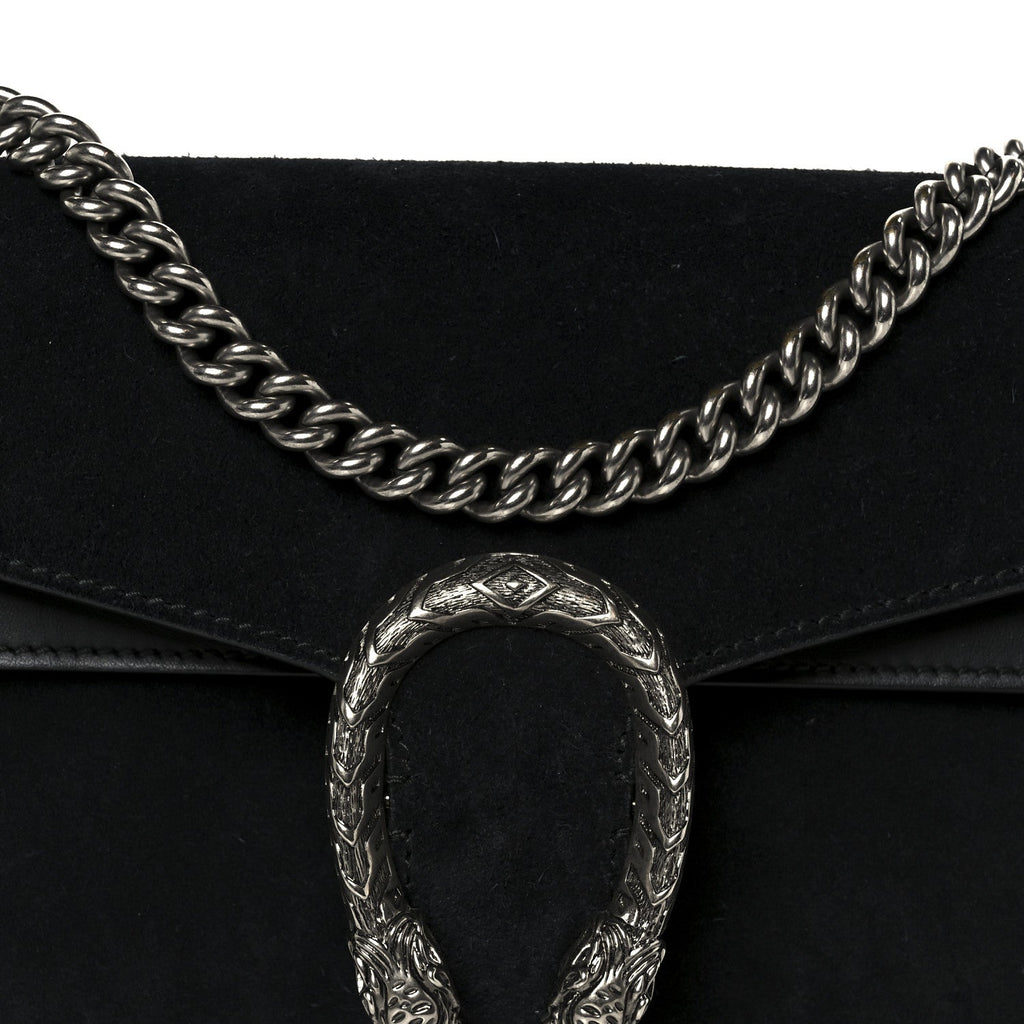 Suede Small Dionysus Shoulder Bag Black