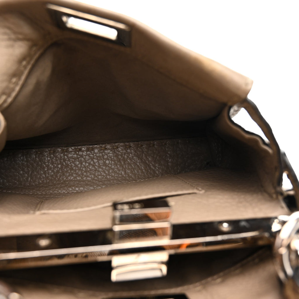 Cuoio Romano Snakeskin Selleria Mini Peekaboo Iconic Satchel Roccia Corda