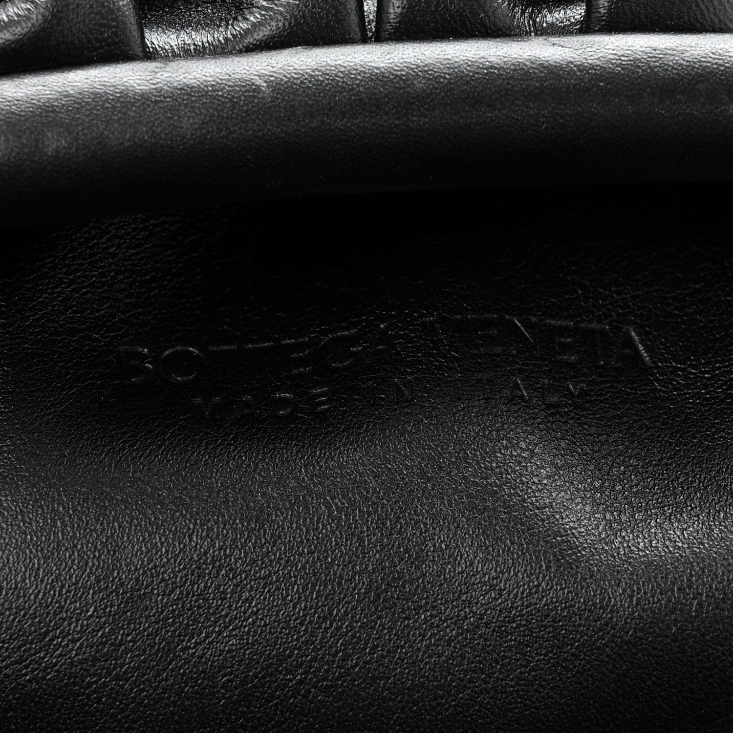 Smooth Butter Calf The Pouch Oversized Clutch Black