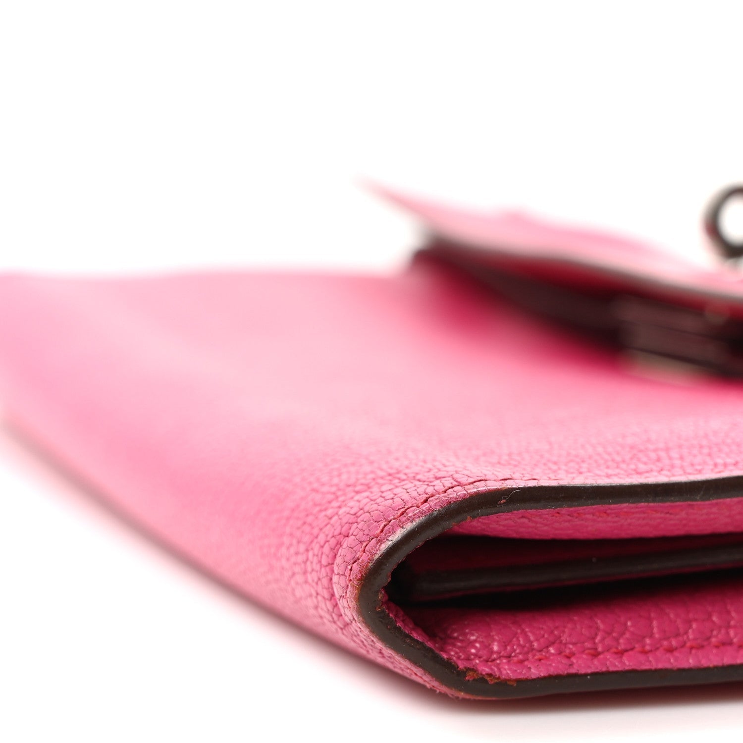 Chevre Mysore Kelly Longue Wallet Rose Shocking