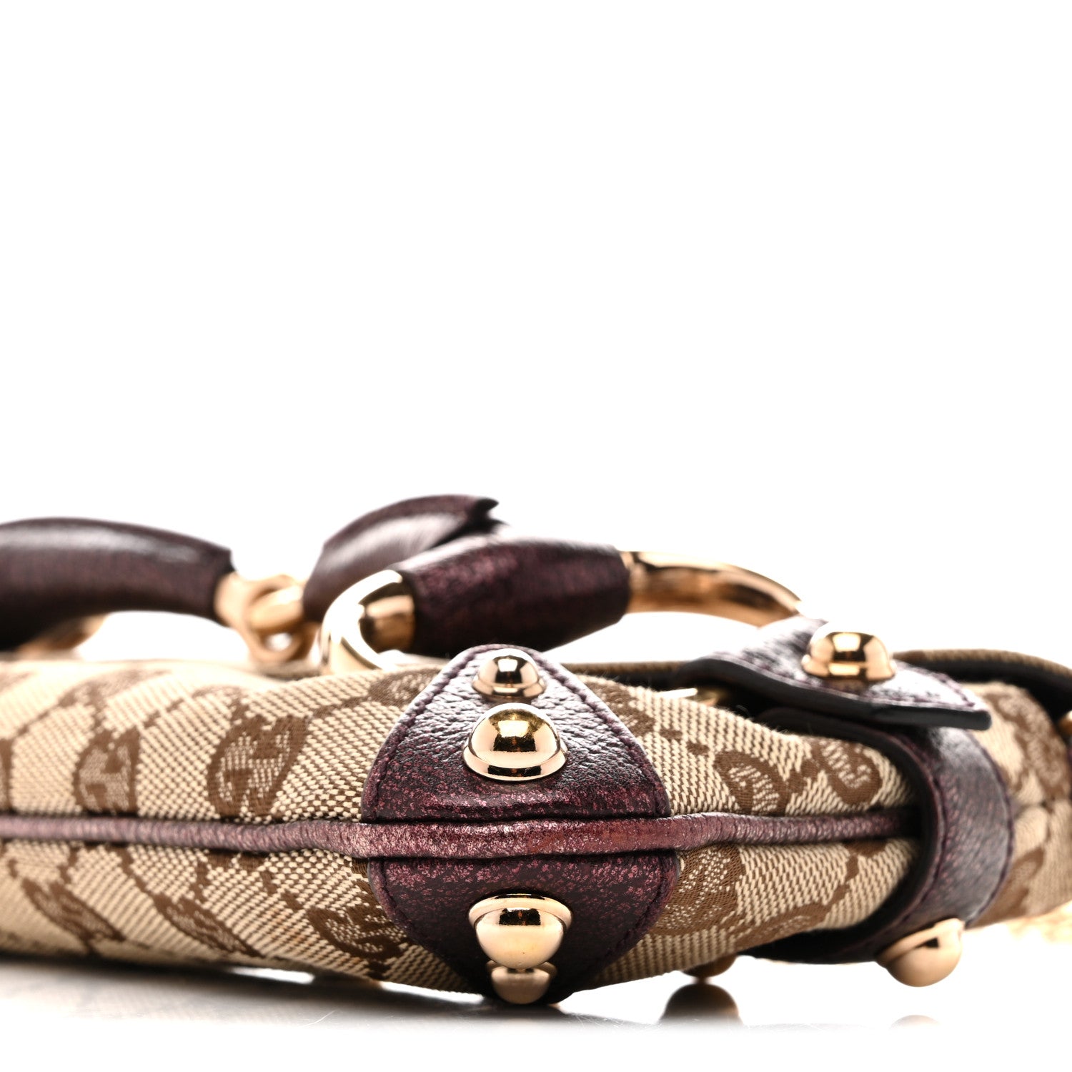 Monogram Small Horsebit Chain Clutch Purple
