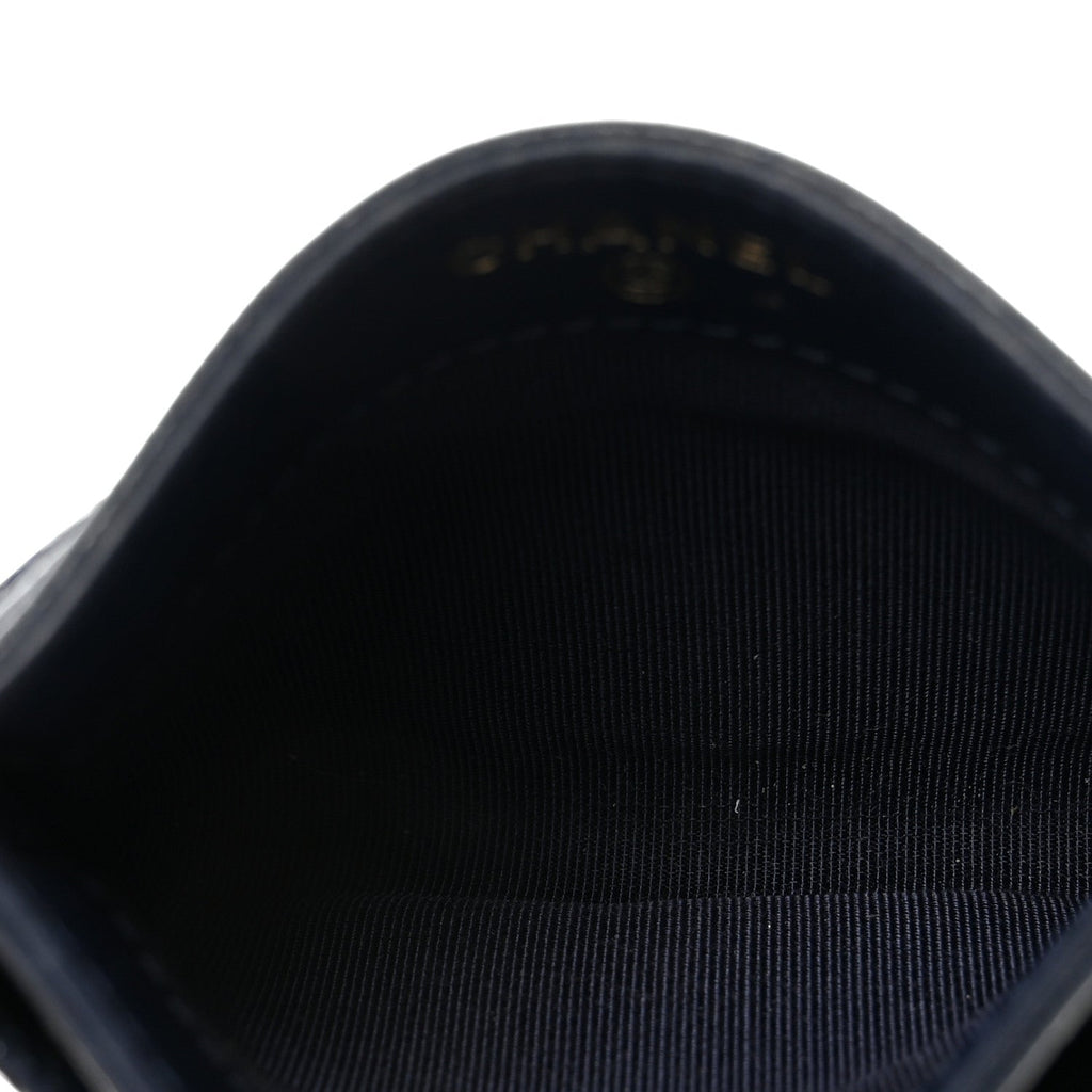 Caviar Quilted  Holder Navy