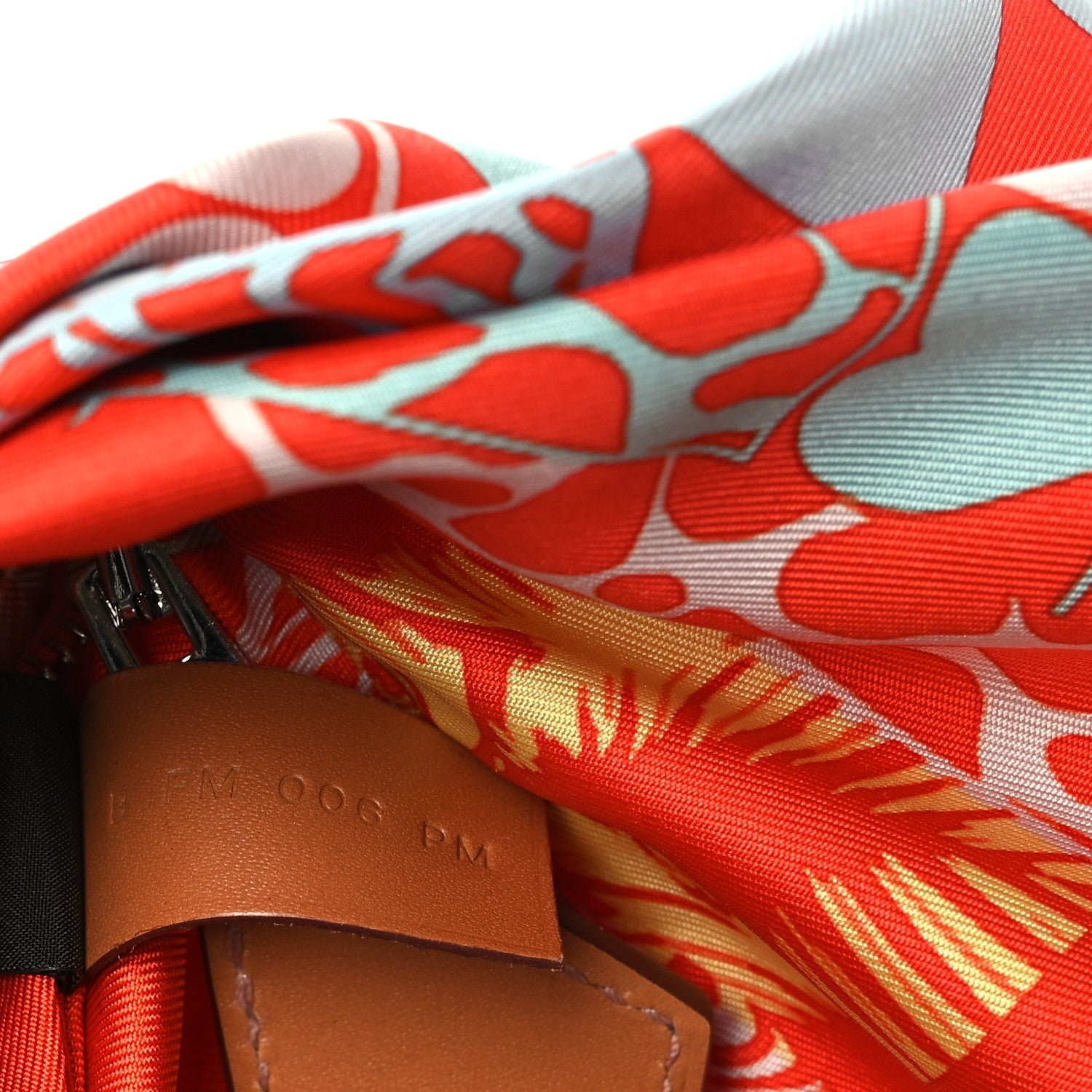 Silk Balusoie Vache Hunter La Promenade du Matin Bandana Bag Orange Poppy Fauve