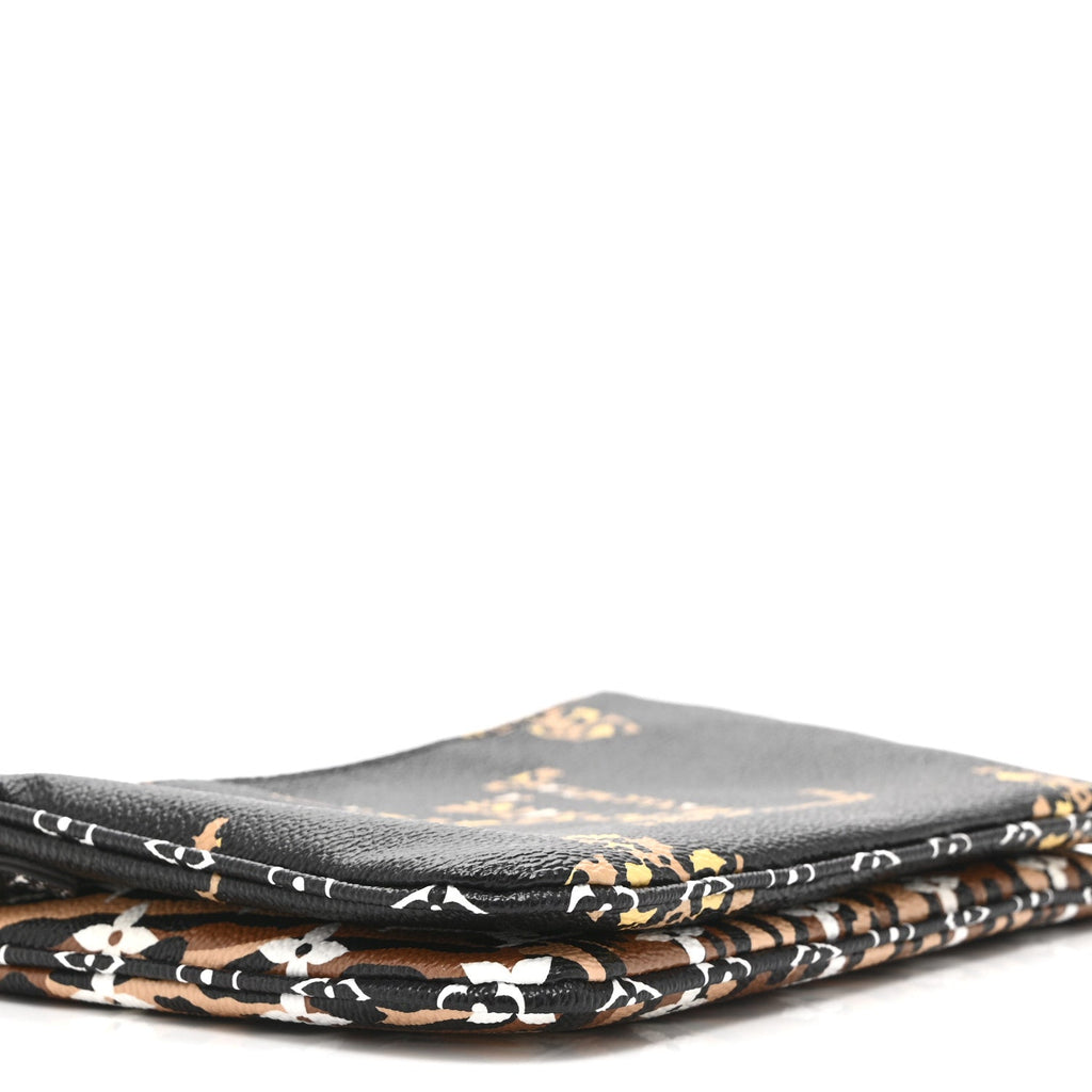 Monogram Giant Jungle Pochette Double Zip Black