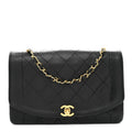 Lambskin Quilted Medium Single Flap Black