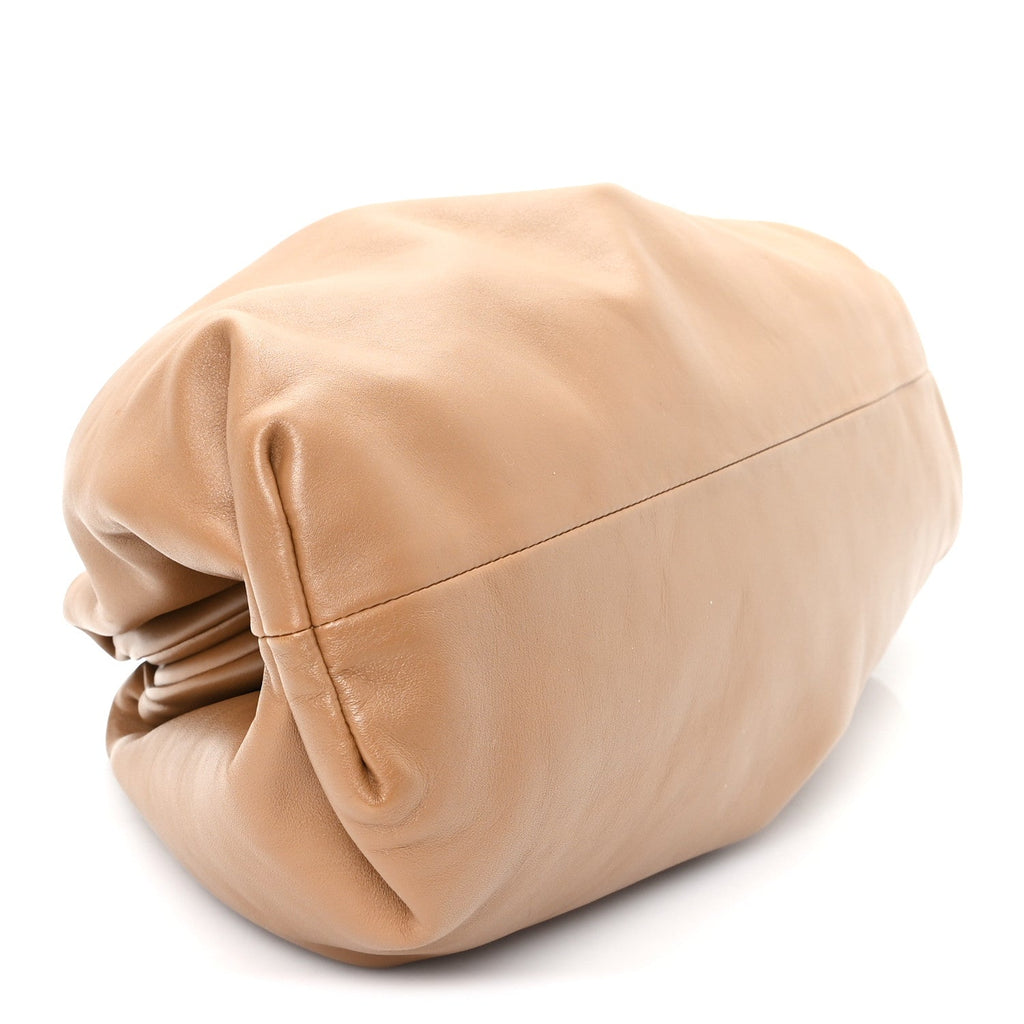 Smooth Butter Calf The Pouch Oversized Clutch Cammello