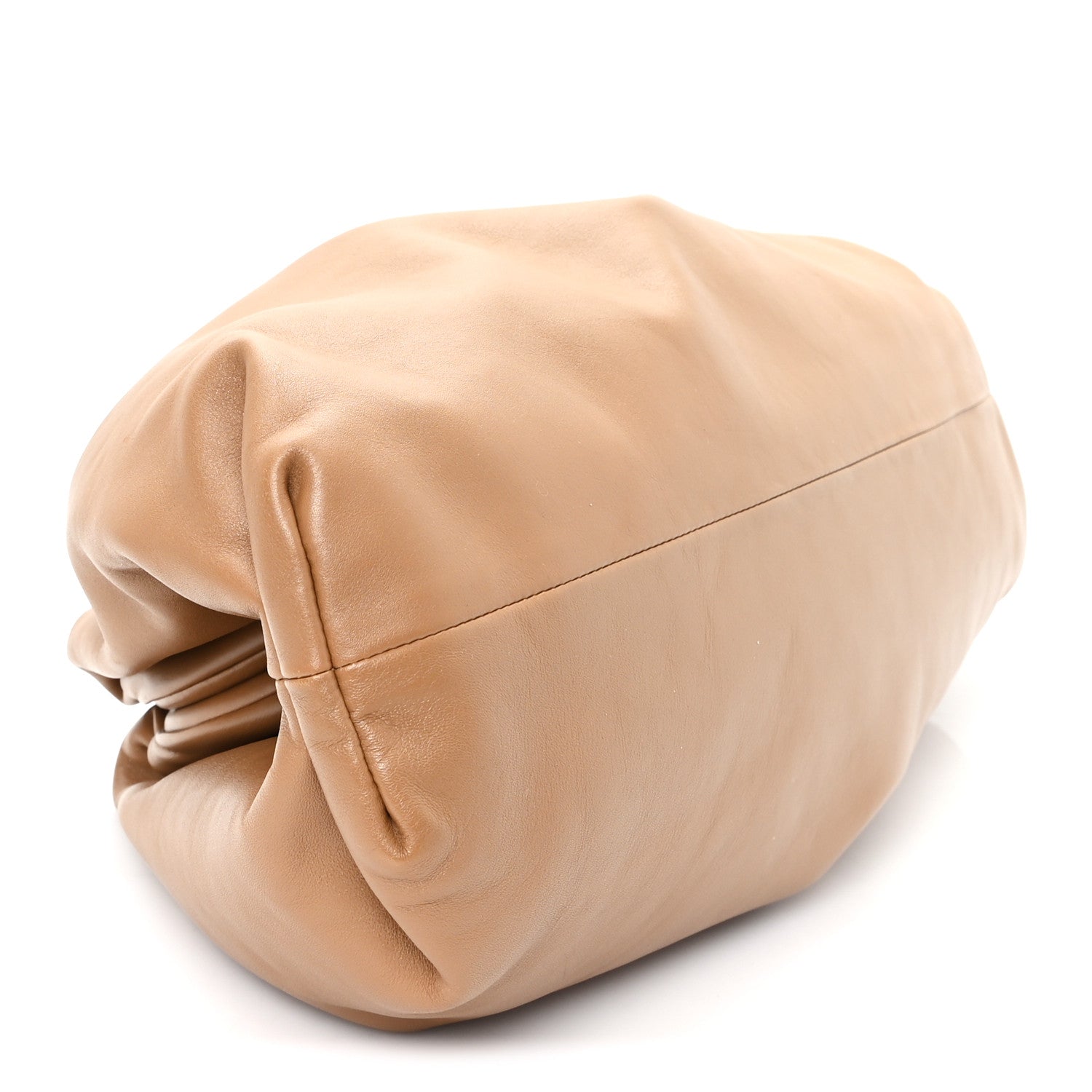 Smooth Butter Calf The Pouch Oversized Clutch Cammello